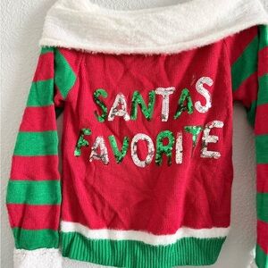Holiday Red and White Sweater